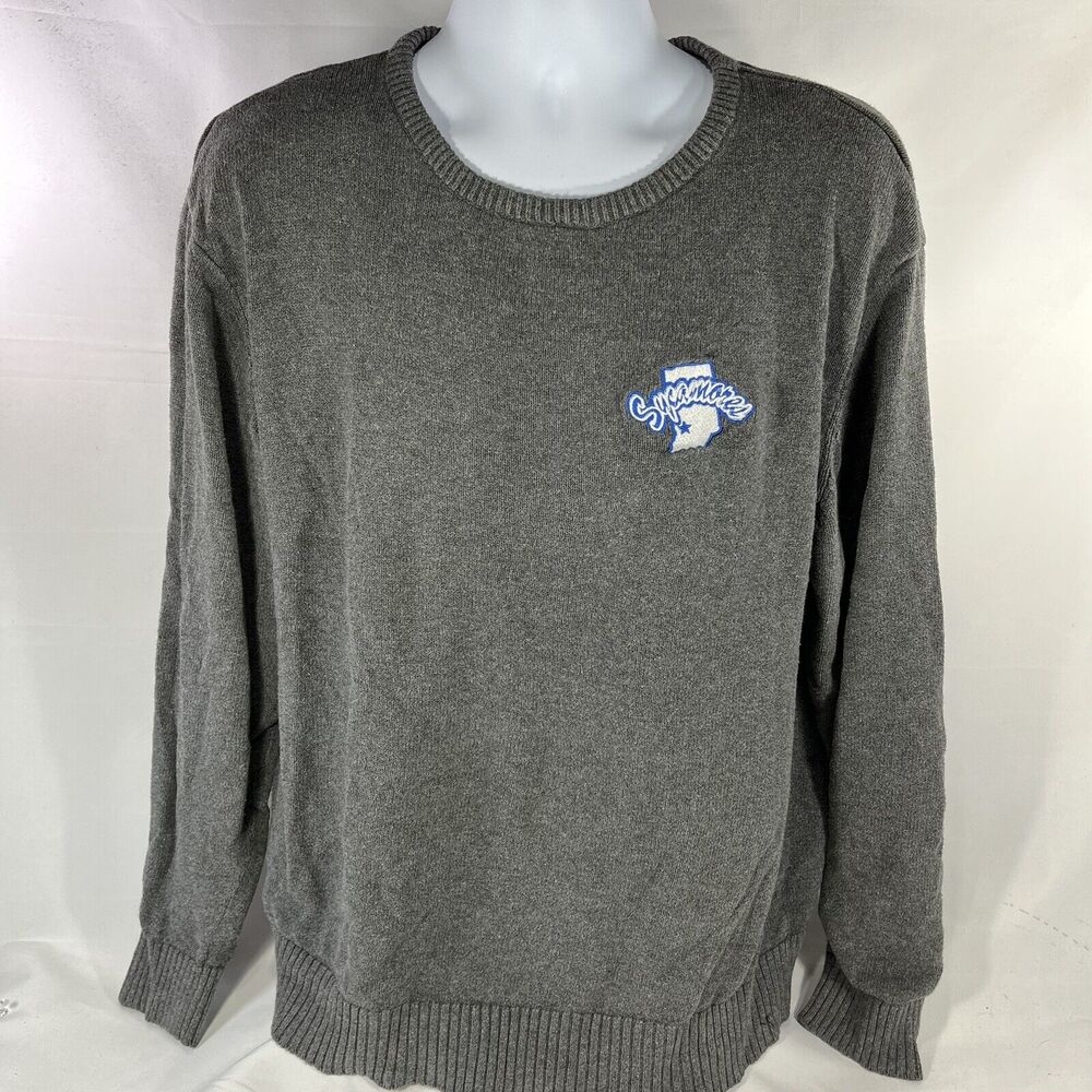 INDIANA STATE SYCAMORES BRUZER SWEATER MENS 2XL GRAY EMBROIDERED PULLOVER